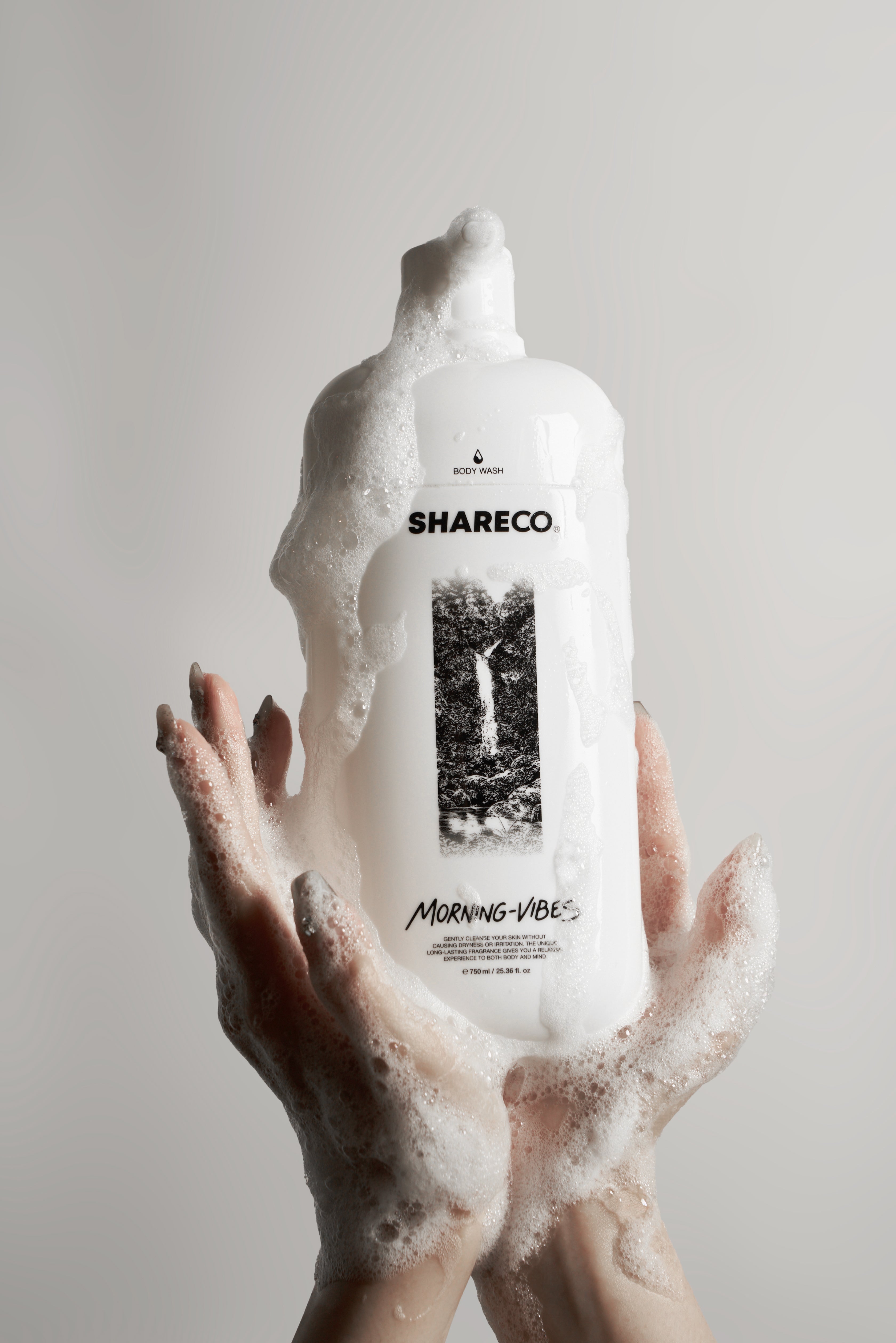 雪松麝香沐浴膠 MORNING-VIBES｜750ml 瓶裝款 - SHARECO DESIGN