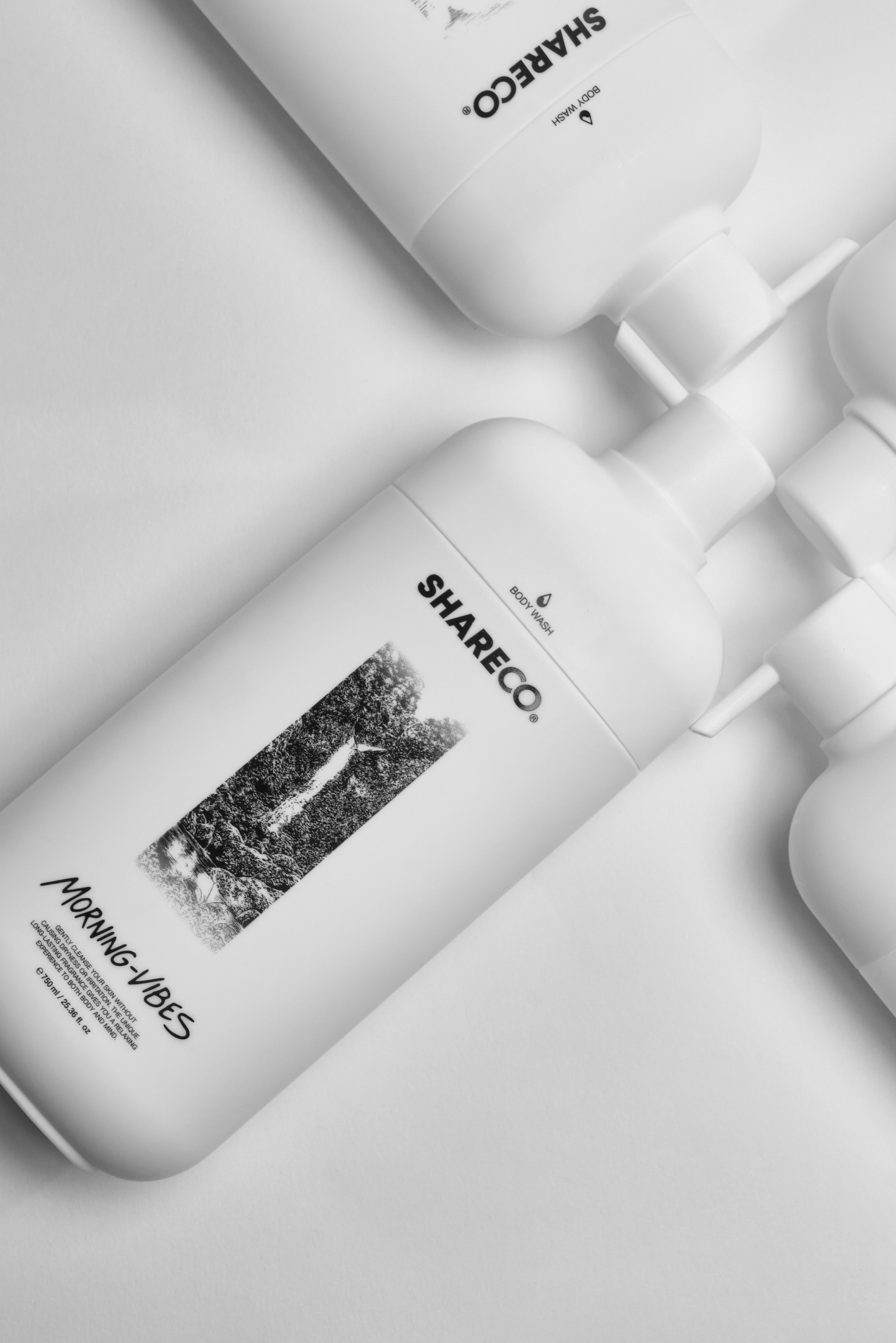 雪松麝香沐浴膠 MORNING-VIBES｜750ml 瓶裝款 - SHARECO DESIGN