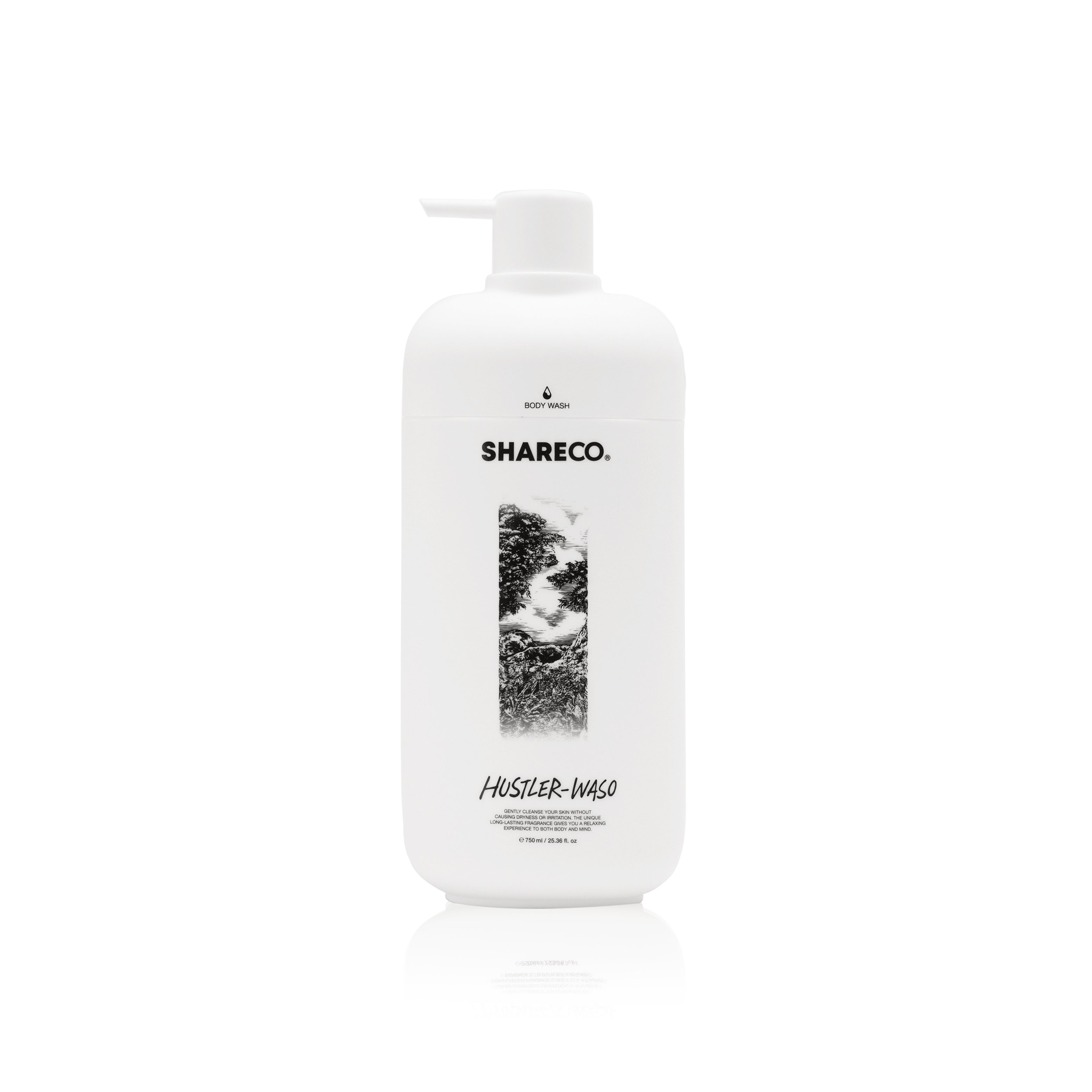 菸草香沐浴膠 HUSTLER-WASO｜750ml 瓶裝款 - SHARECO DESIGN